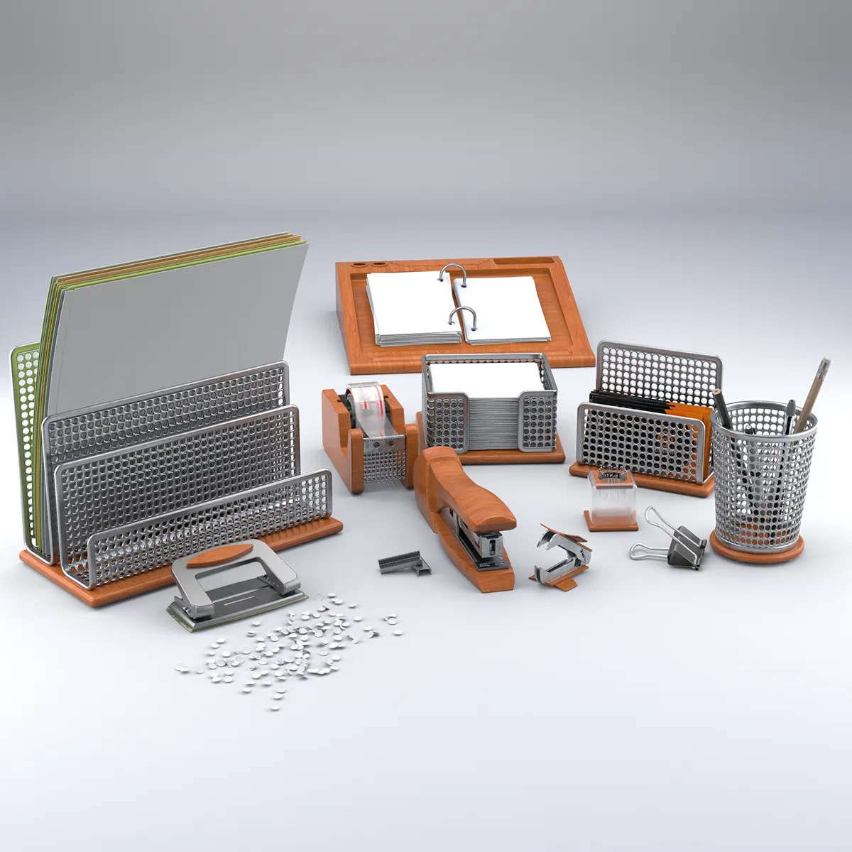 مجموعه مدل سه بعدی لوازم اداری