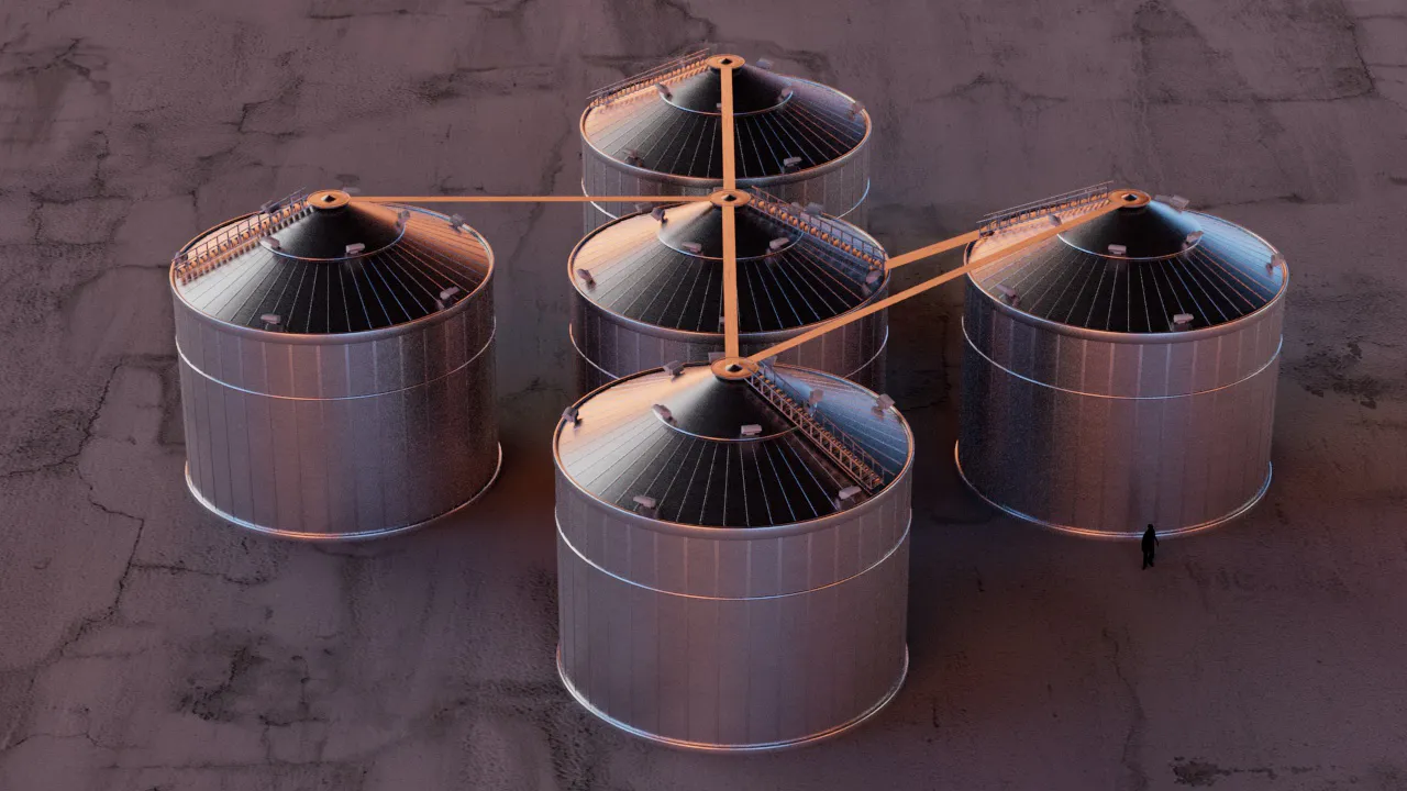 مدل سه بعدی انبار نفت