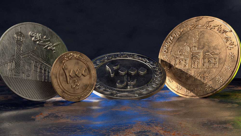 مدل سه بعدی سکه ایرانی
