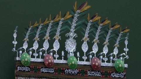 مدل سه بعدی عَلَم برای محرم